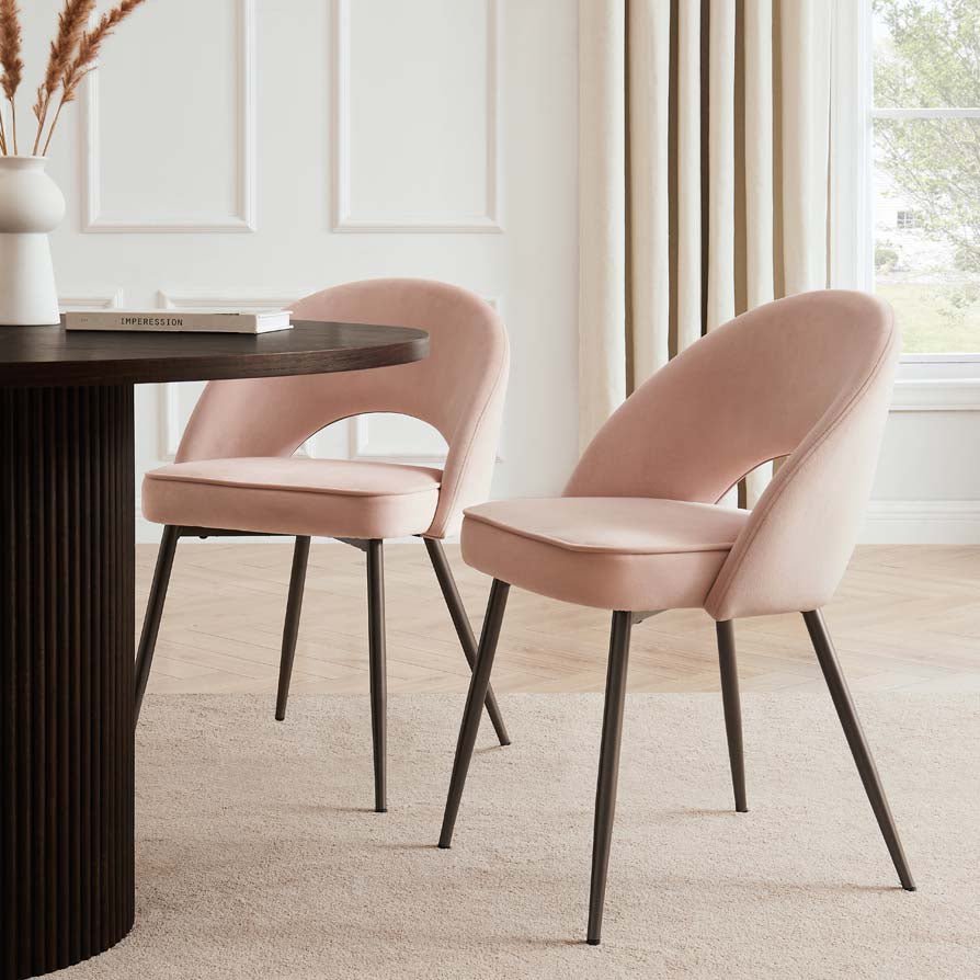 Lola Set of 2 Dining Chairs - Blush - DUSK