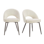 Lola Set of 2 Dining Chairs - Teddy Fabric - DUSK