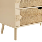 Lottie Woven 3 Drawer Chest - Sand - DUSK