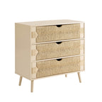Lottie Woven 3 Drawer Chest - Sand - DUSK