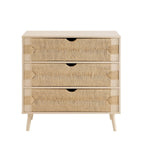 Lottie Woven 3 Drawer Chest - Sand - DUSK