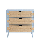 Lottie Woven 3 Drawer Chest - Sky Blue - DUSK