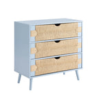 Lottie Woven 3 Drawer Chest - Sky Blue - DUSK