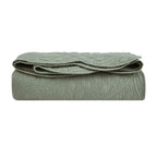 Lucerne Scallop Matelasse Bedspread - Forest Green - DUSK