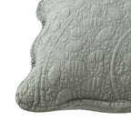 Lucerne Scallop Matelasse Cushion Cover - Forest Green - DUSK