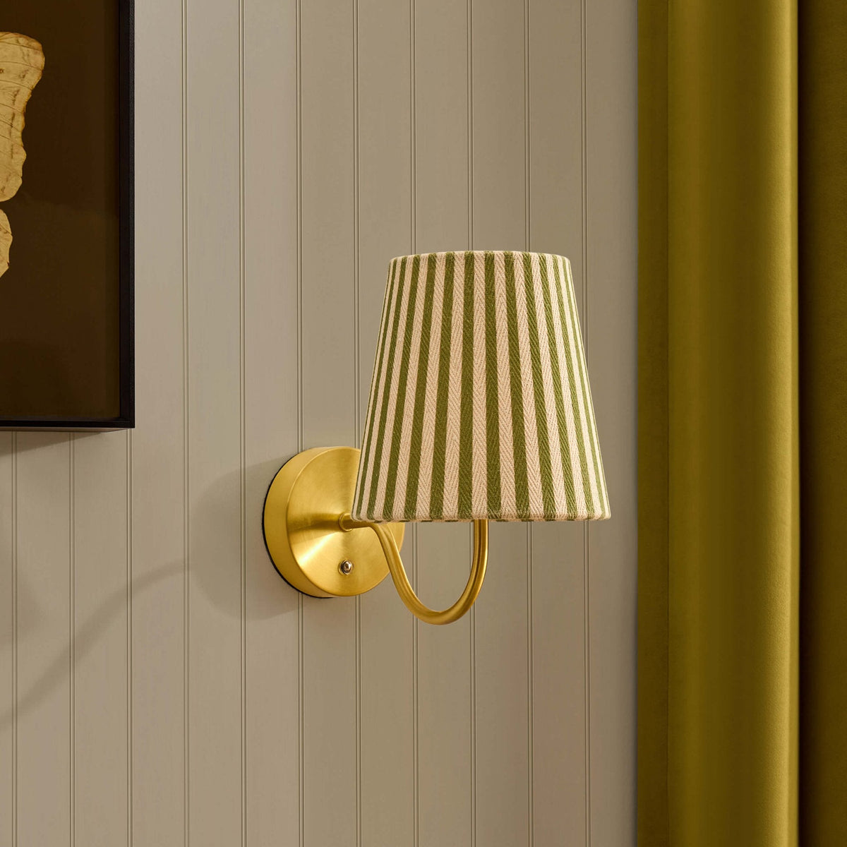 Lucia Rechargeable Striped Wall Light - Green - DUSK