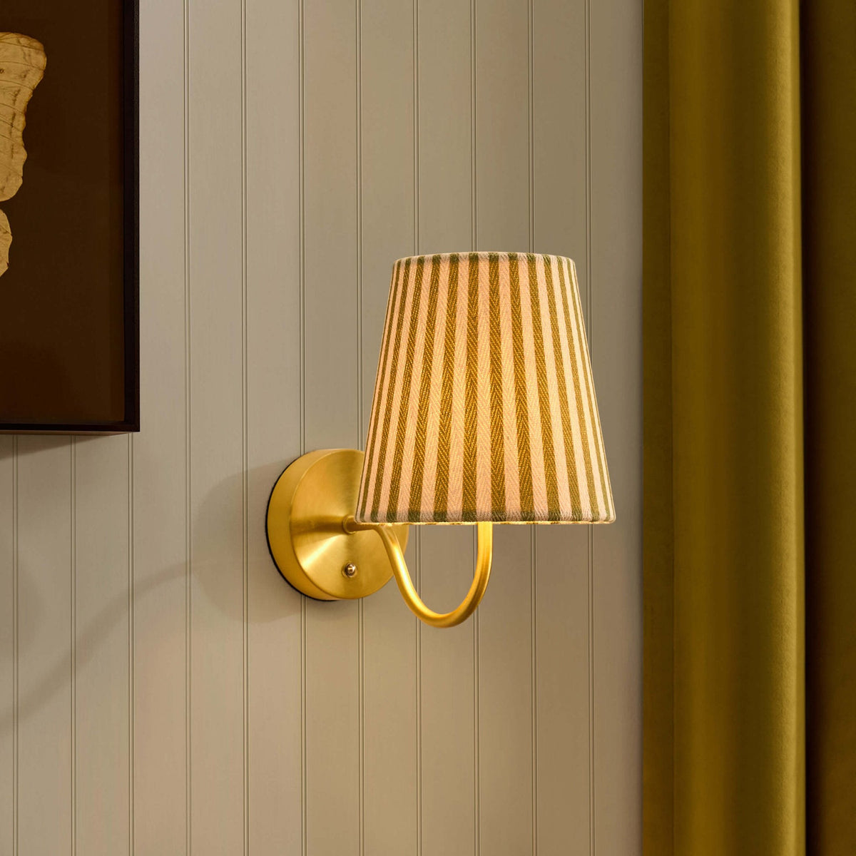 Lucia Rechargeable Striped Wall Light - Green - DUSK