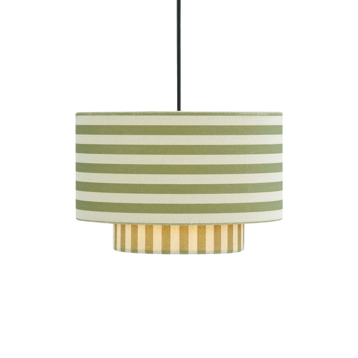 Lucia Striped Double Tiered Ceiling Shade - Green - DUSK
