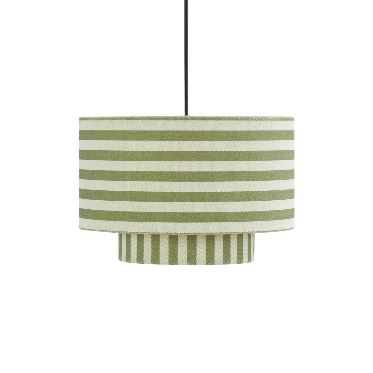 Lucia Striped Double Tiered Ceiling Shade - Green - DUSK