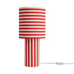 Lucia Striped Table Lamp - Red/White - DUSK