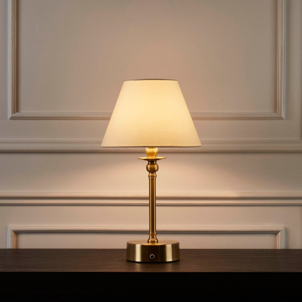 Lucille Ornate LED Rechargeable Wireless Lamp - Brass - DUSK