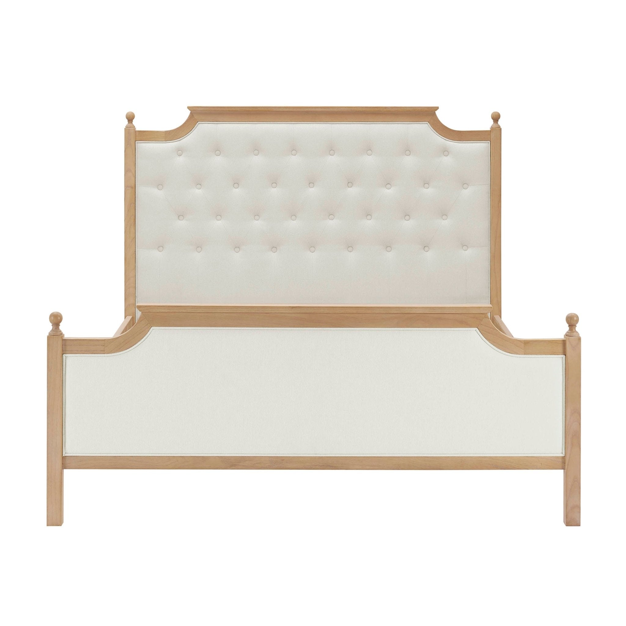 Luxor Bed Frame - Cream Linen - DUSK