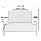 Luxor Bed Frame - Cream Linen - DUSK