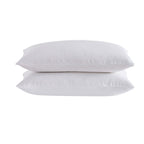Lyla Lyocell Blend Geo Jacquard 300 Thread Count Duvet Cover & Pillowcase Set - White - DUSK