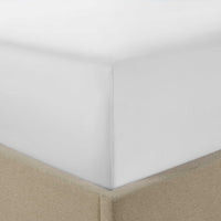 Lyla Lyocell Blend Plain Dye Fitted Sheet - White - DUSK