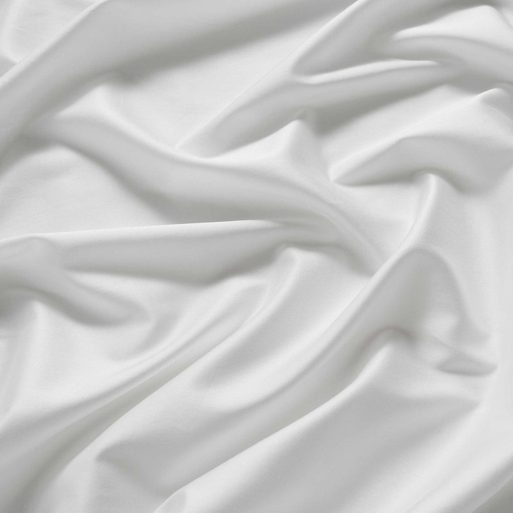 Lyla Lyocell Blend Plain Dye Fitted Sheet - White - DUSK