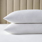 Lyla Lyocell Blend Plain Dye Pair of Classic Pillowcases - White - DUSK