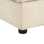 Lyon Pouffe - Speckled Sand Boucle - DUSK
