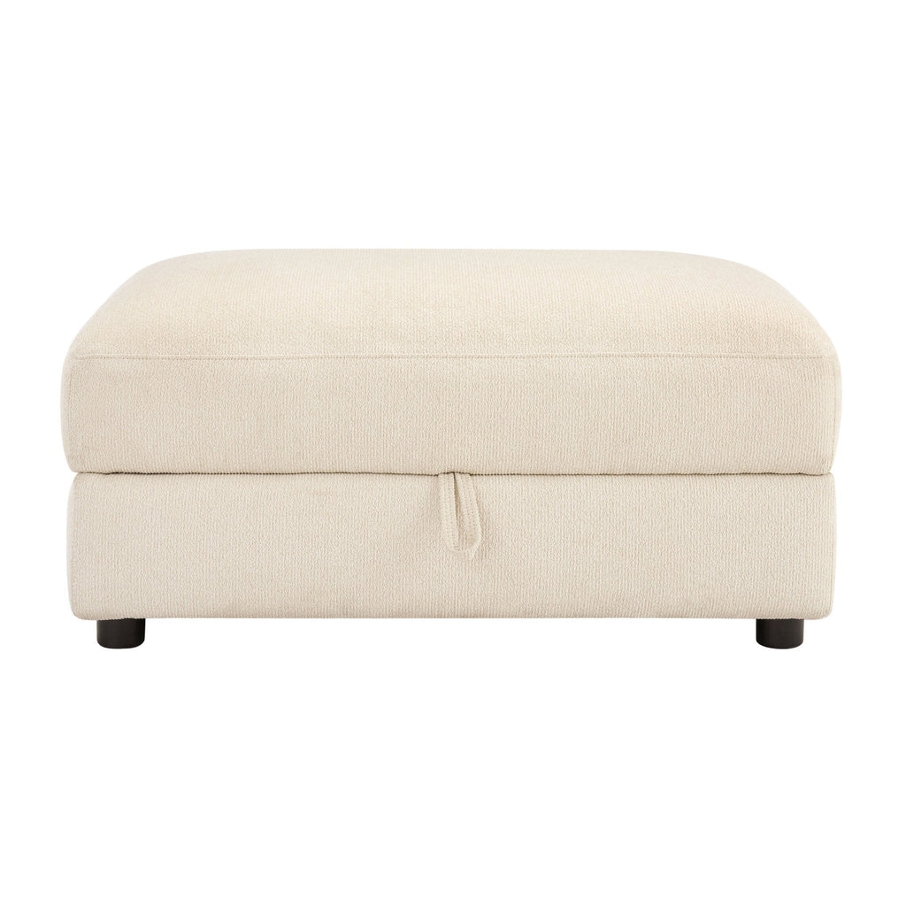 Lyon Pouffe - Speckled Sand Boucle - DUSK