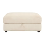 Lyon Pouffe - Speckled Sand Boucle - DUSK