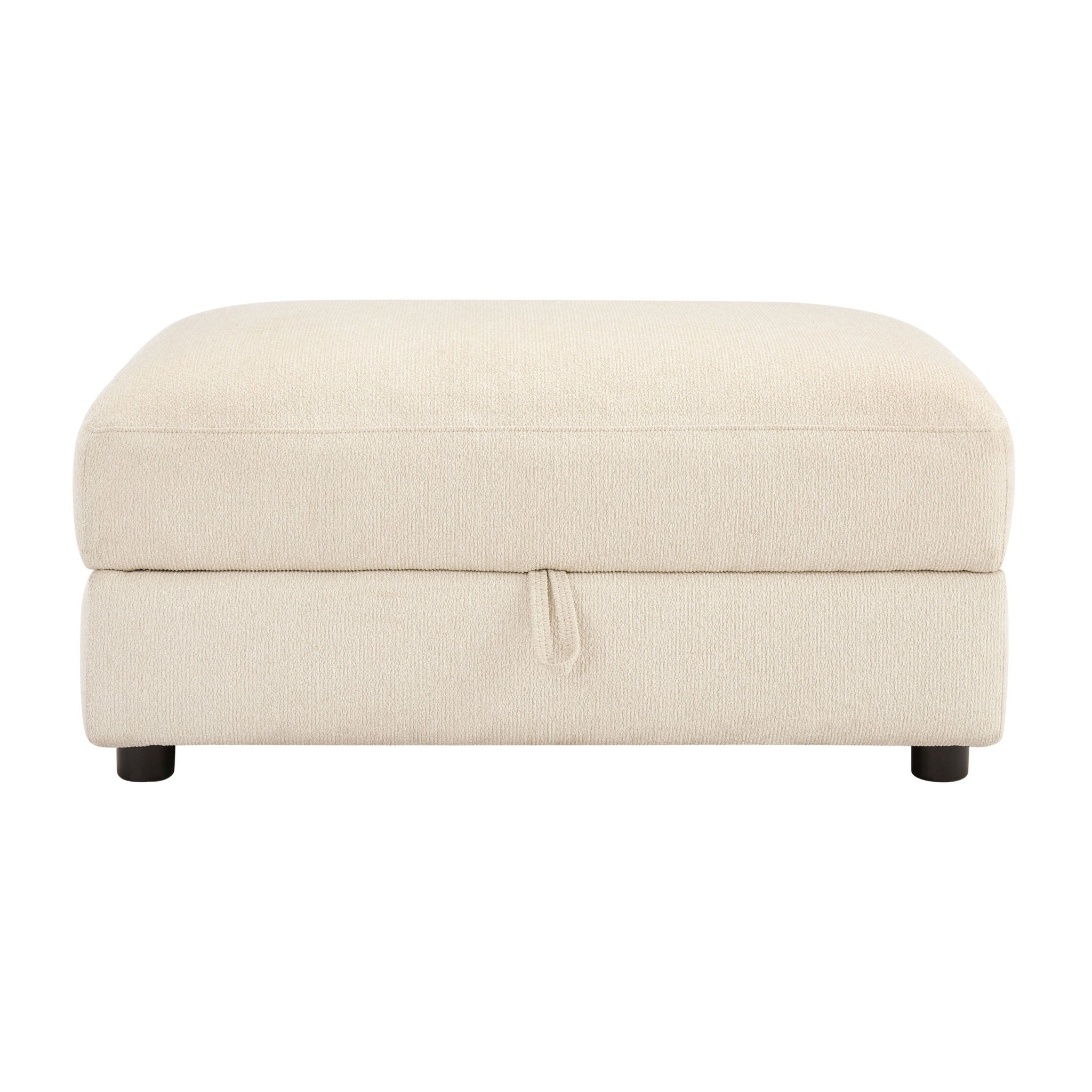 Lyon Pouffe - Speckled Sand Boucle - DUSK