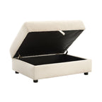 Lyon Pouffe - Speckled Sand Boucle - DUSK
