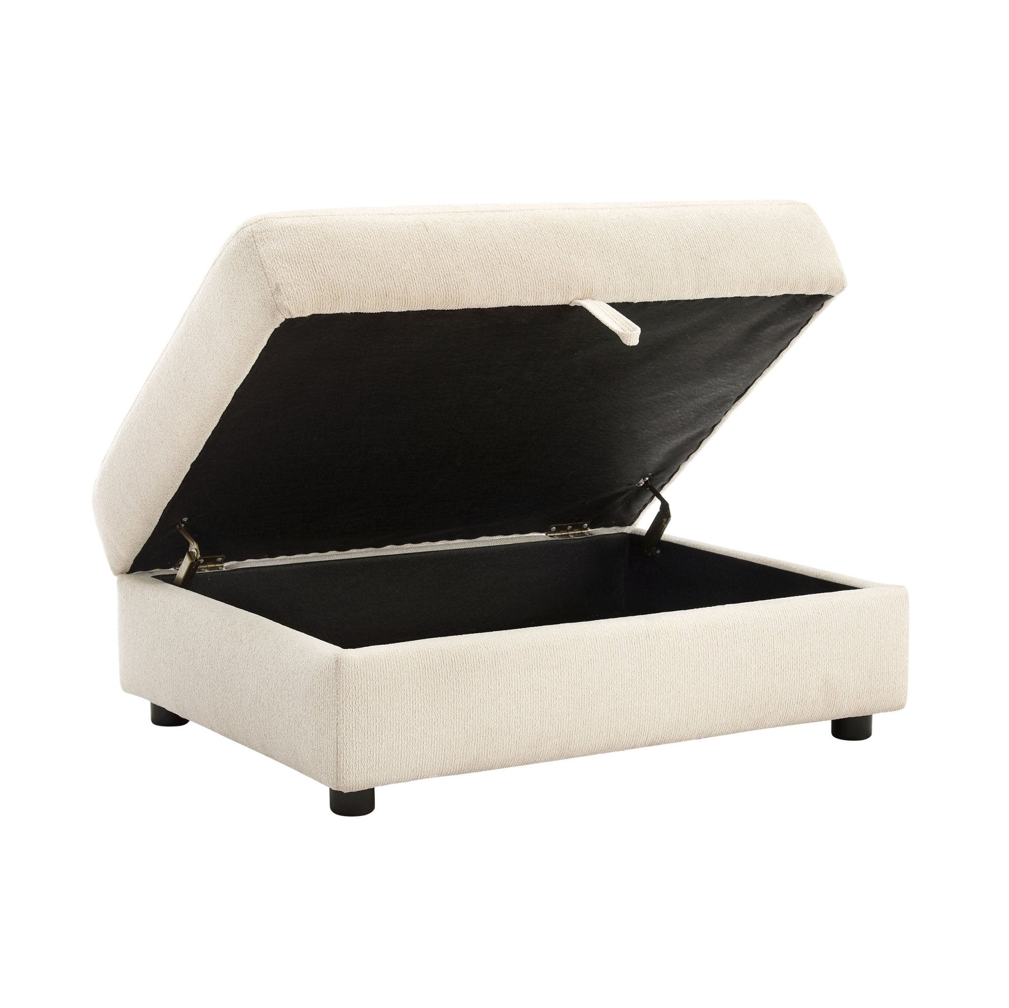Lyon Pouffe - Speckled Sand Boucle - DUSK