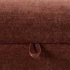 Lyon Storage Pouffe - Chenille Dark Rust - DUSK