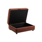 Lyon Storage Pouffe - Chenille Dark Rust - DUSK
