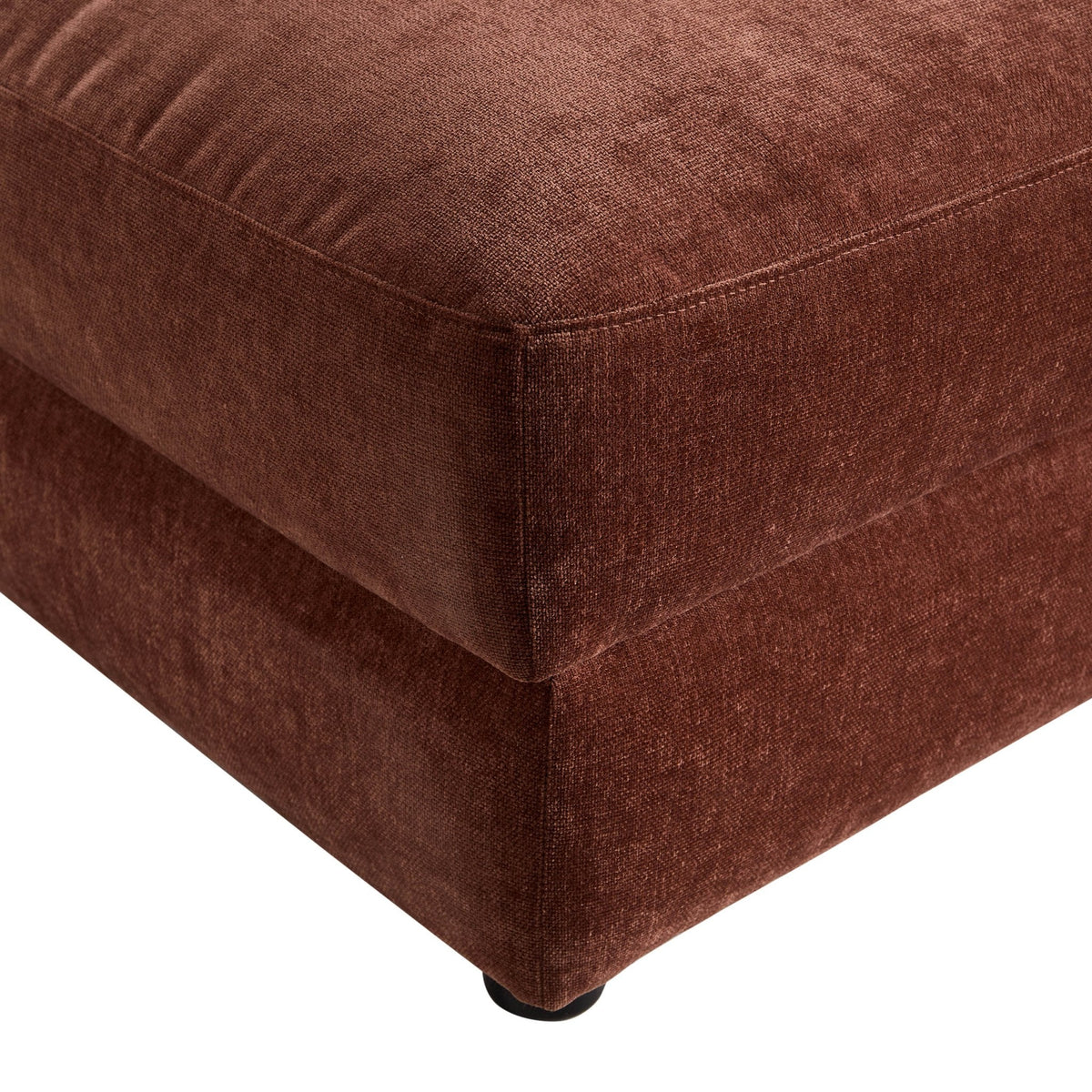 Lyon Storage Pouffe - Chenille Dark Rust - DUSK
