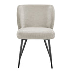 Mabel Set of 2 Dining Chairs - Chenille - Natural - DUSK