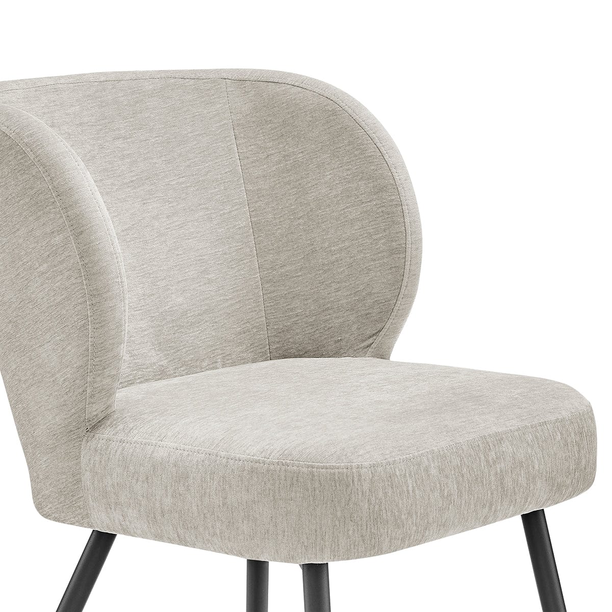 Mabel Set of 2 Dining Chairs - Chenille - Natural - DUSK