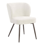 Mabel Set of 2 Dining Chairs - Ivory Chenille - DUSK