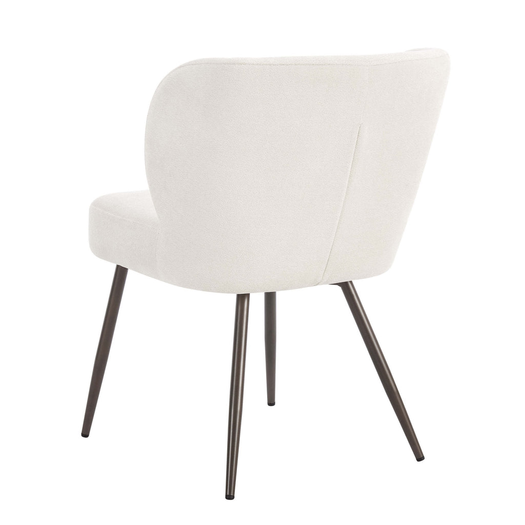 Mabel Set of 2 Dining Chairs - Ivory Chenille - DUSK