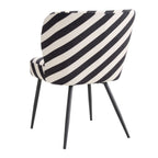 Mabel Set of 2 Dining Chairs - Mono Stripe - DUSK