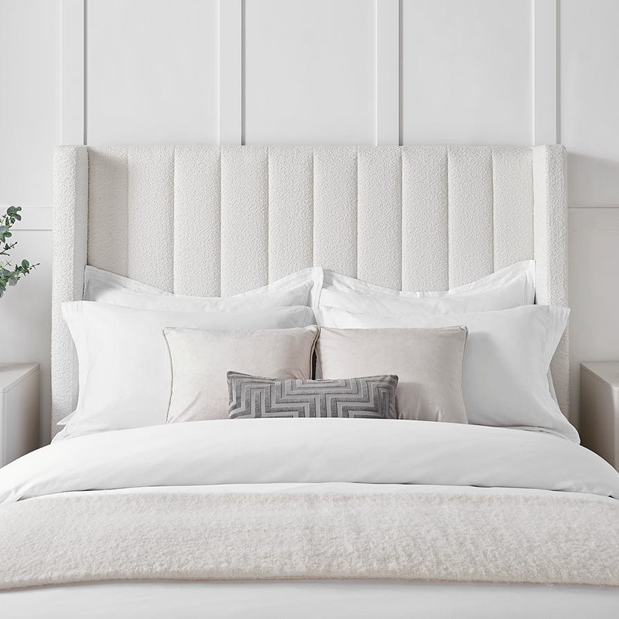 Madison Bouclé Ottoman Storage Bed - Off White - DUSK