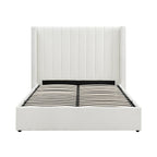 Madison Bouclé Ottoman Storage Bed - Off White - DUSK