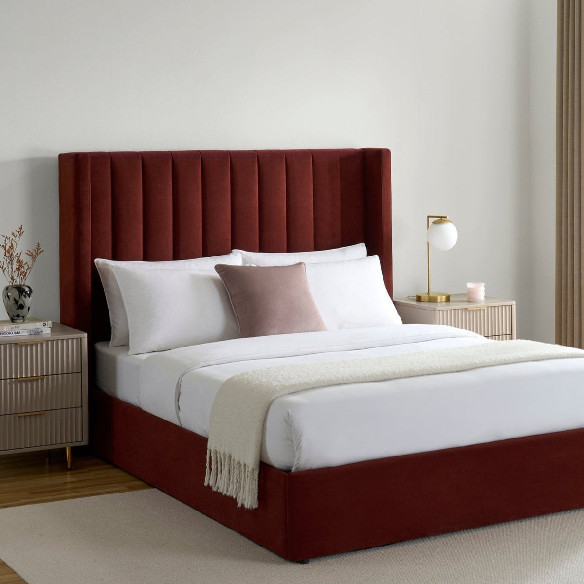 Madison Ottoman Storage Bed - Rust - DUSK