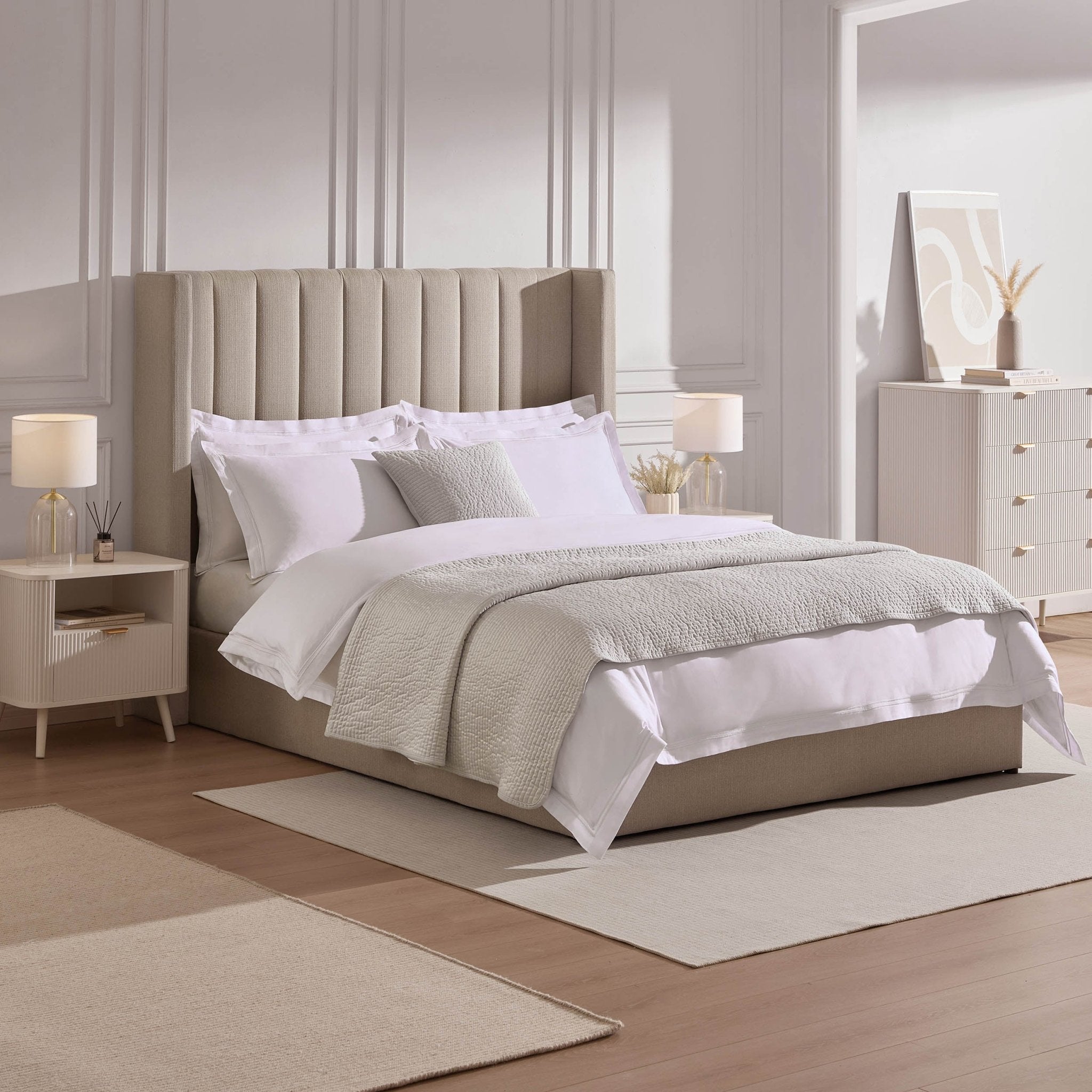 Madison Ottoman Storage Bed - Stone Grey - DUSK