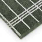 Madrid Fine Stripe Cotton Towel Collection - Fern/ Natural - DUSK