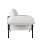Maeve Slouched Accent Chair - Chenille Ivory - DUSK