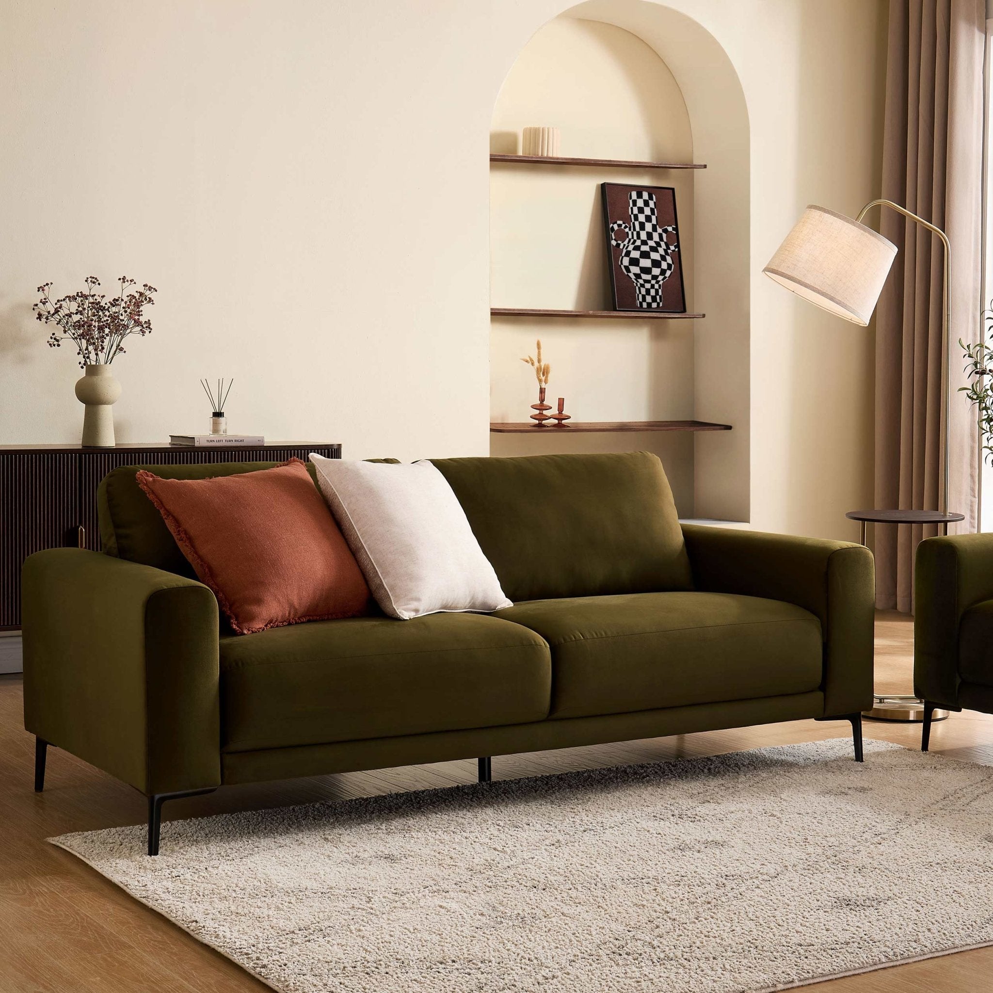 Malibu 3 Seater - Rich Green - DUSK