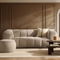 Manhattan 3 Seater Sofa - Chenille Oatmeal - DUSK