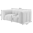 Manhattan Boucle 2 Seater Sofa - Off White - DUSK