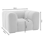 Manhattan Boucle Loveseat - Off White - DUSK