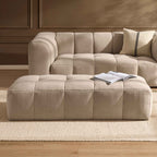 Manhattan Pouffe - Chenille Oatmeal - DUSK