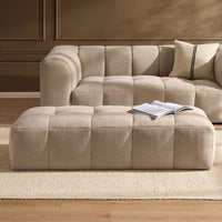 Manhattan Pouffe - Chenille Oatmeal - DUSK