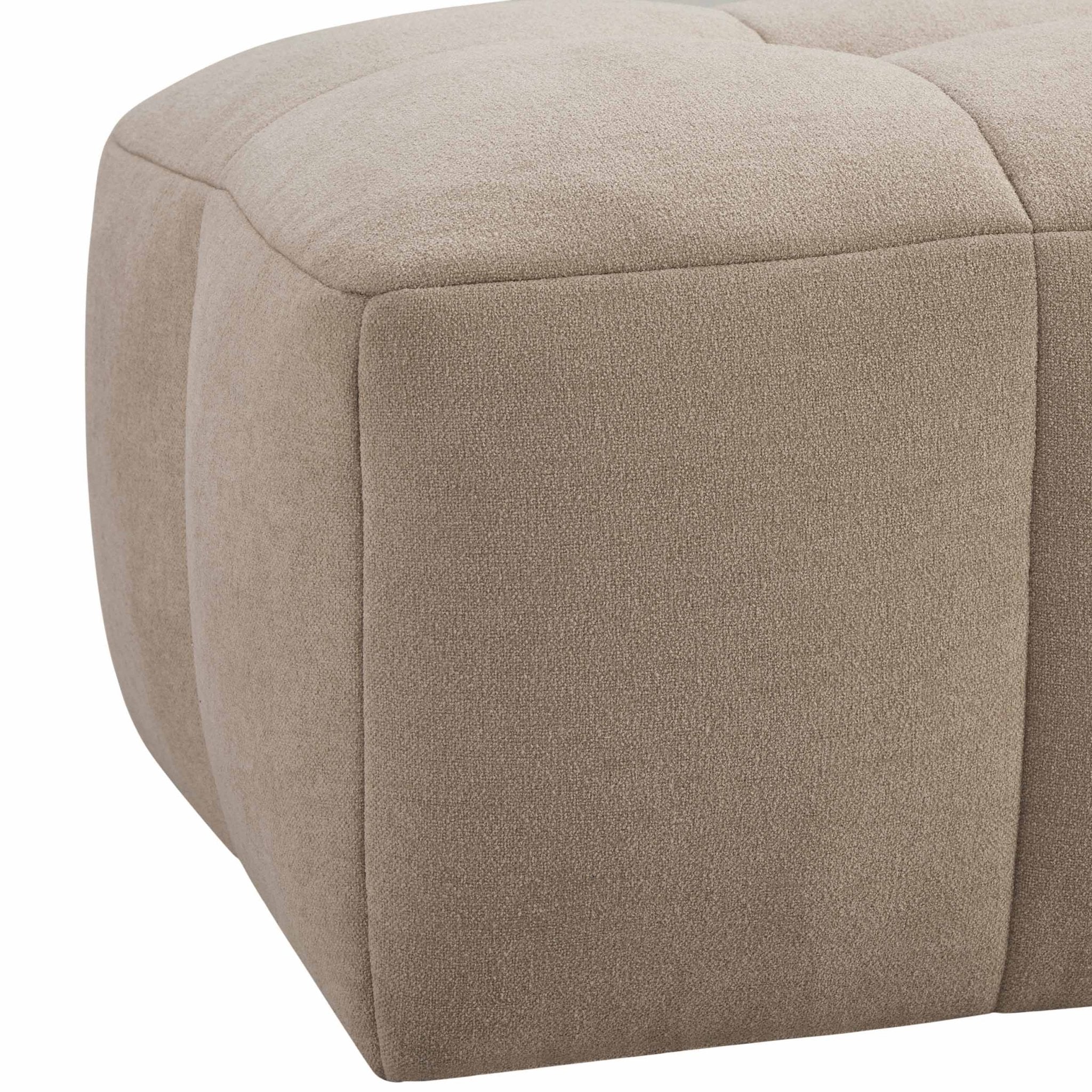 Manhattan Pouffe - Chenille Oatmeal - DUSK
