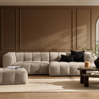 Manhattan Right Hand Chaise Sofa - Chenille Oatmeal - DUSK