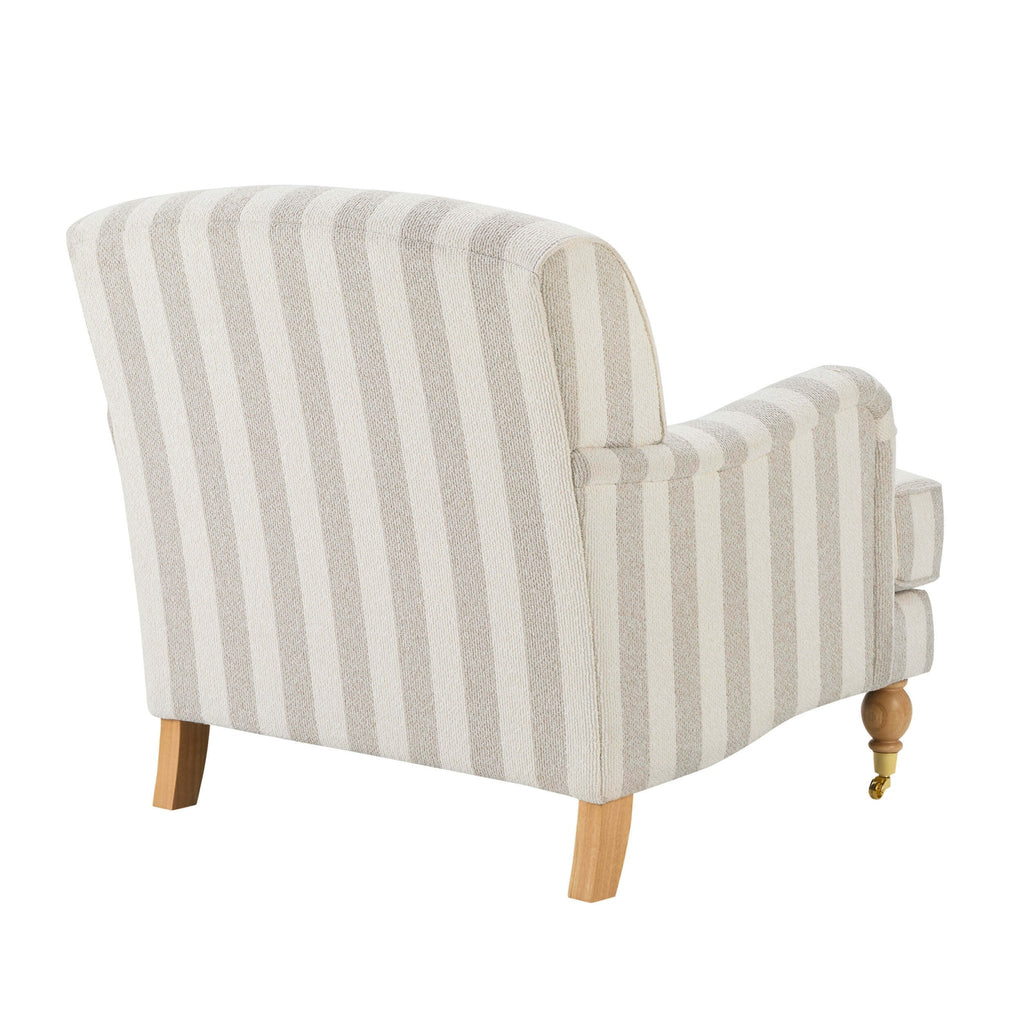 Mara Armchair - Natural Boucle Stripe - DUSK